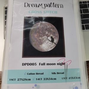 COPY - DIY Full Moon And Cat Counted Cross Stitch Kit